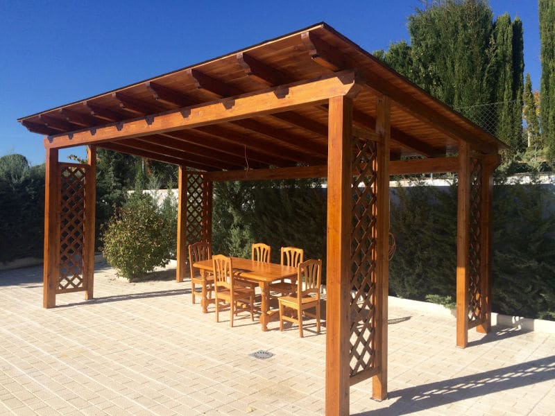 Cenador de madera Pérgolas La Arboleda